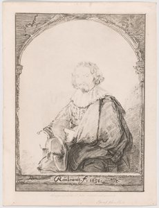 Portrait of a Man in an Armchair, from Collection of Imitations of Drawings after the Principal Dutch and Flemish Masters by Christian Josi