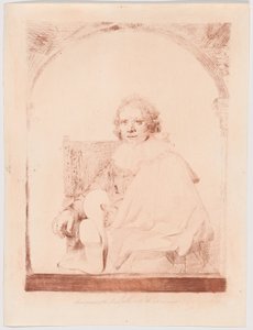 Portrait of a Man in an Armchair, from Collection of Imitations of Drawings after the Principal Dutch and Flemish Masters by Christian Josi