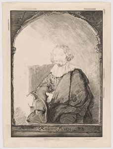 Portrait of a Man in an Armchair, from Collection of Imitations of Drawings after the Principal Dutch and Flemish Masters by Christian Josi