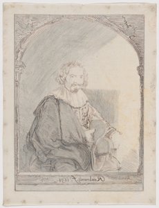 Study for Portrait of a Man in an Armchair, from Collection of Imitations of Drawings after the Principal Dutch and Flemish Masters by Christian Josi