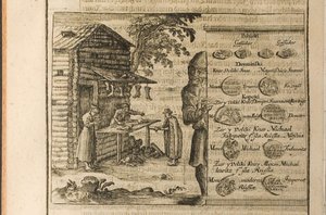 Money and Trade in Muscovy Illustration from Travels to the Great Duke of Muscovy and the King of by Christian Lorenzen Rothgiesser