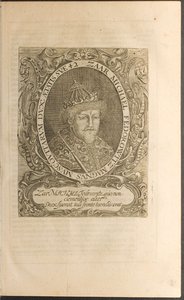 Portrait of Tsar Michael I Fyodorovich Illustration from Travels to the Great Duke of Muscovy