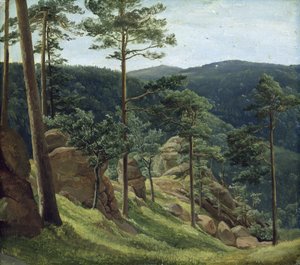 View of Mount Brocken by Christian Morgenstern