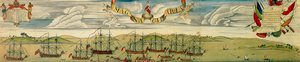 A Perspective View of the Blockade of Boston Harbour, c.1768
