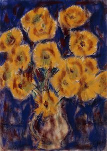 Chrysanthemums by Christian Rohlfs