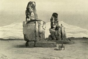Colossi of Memnon at Thebes, Egypt by Christian Wilhelm Allers