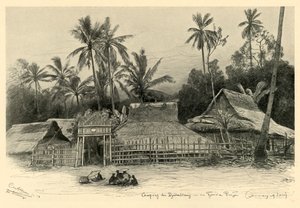 Kampong near Jomblang, Semarang, Java, 1898 by Christian Wilhelm Allers