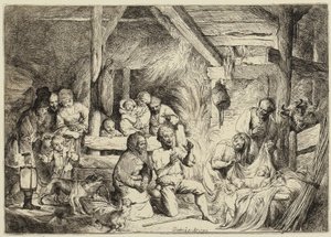 Adoration of the Shepherds by Christian Wilhelm Ernst Dietrich