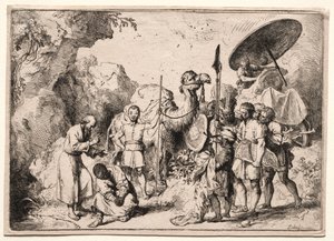 Deacon Philip Baptising the Eunuch by Christian Wilhelm Ernst Dietrich