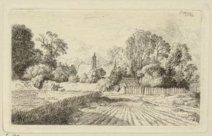 A Path beside a Cornfield by Christian Wilhelm Ernst Dietrich