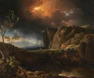 Ideal Landscape with Thunderstorm by Christian Wilhelm Ernst Dietrich