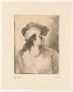 Figure Looking Up with Beret