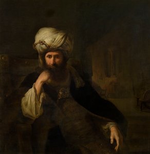 Portrait of a Man in Eastern Attire by Christian Wilhelm Ernst Dietrich
