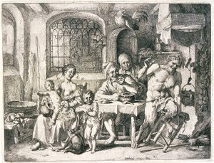 Satyr and Peasants by Christian Wilhelm Ernst Dietrich