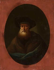 Old Man with Blue Material by Christian Wilhelm Ernst Dietrich
