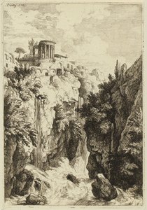 Sibyl Temple at Tivoli by Christian Wilhelm Ernst Dietrich