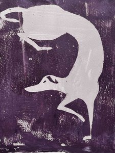 Dynamic White Greyhound by Christina Misuro