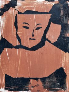 Serene Abstract Face by Christina Misuro