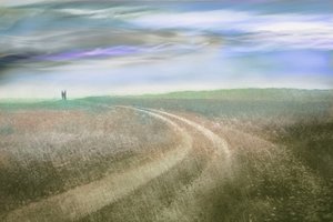 Distant Figures Purple Sky by Christina Sillen