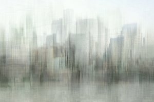 Misty City Skyline