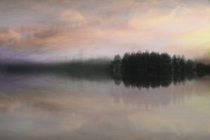 Misty Lake Horizon by Christina Sillen