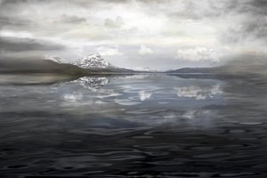 Misty Mountain Reflection by Christina Sillen