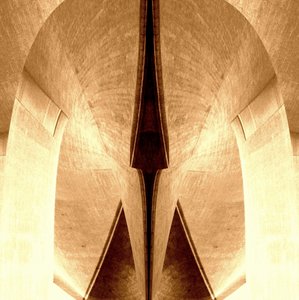 Sepia Architectural Symmetry by Christina Sillen