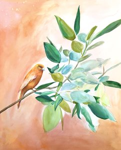 Orange Bird Branch by Christine Lindstrom