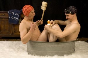 Humorous Bath Duo by Christine von Diepenbroek