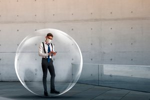 Man In Social Bubble by Christine von Diepenbroek
