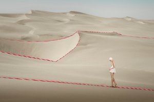 Red Ribbon Desert Walk by Christine von Diepenbroek