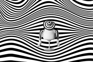 Stylish Op Art Woman by Christine von Diepenbroek