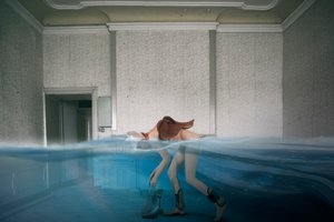 Surreal Woman Flooded Room by Christine von Diepenbroek