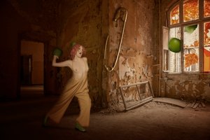 Whimsical Figure Abandoned Room by Christine von Diepenbroek