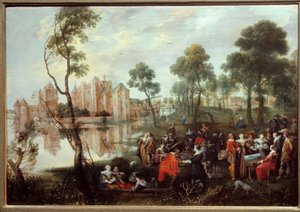 Snack in a Gallant Scene Park by Christoffel Jacobsz van der Lamen