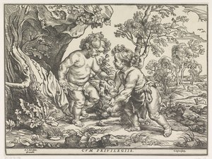Christ Child and John the Baptist Playing with the Lamb