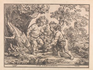 Christ Child and John the Baptist Playing with the Lamb by Christoffel Jegher