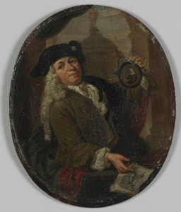 Portrait of Arnoud van Halen, Painter, Printmaker, Poet and Collector in Amsterdam