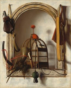 Niche with Falconry Gear
