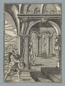 Head of Saul Brought into the Temple of the Philistines by Christoffel van Sichem (II)