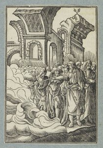 Moses Parts the Water with His Staff by Christoffel van Sichem (II)