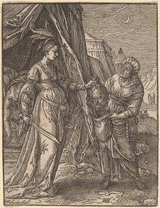 Judith with the Head of Holofernes by Christoffel van Sichem I, after Hendrik Goltzius