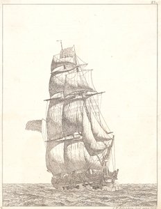 A North American Brig by Christoffer Wilhelm Eckersberg