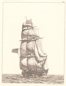 A North American Brig by Christoffer Wilhelm Eckersberg