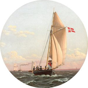 Sailing from Copenhagen to Charlottenlund by Christoffer Wilhelm Eckersberg