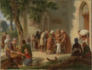 Vicelin Distributing Bread Among the Poor by Christoffer Wilhelm Eckersberg