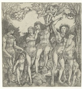 Allegory of Love with Couples and Cupid in Landscape
