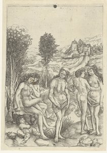 Old Woman and Two Lovers in a Landscape by Christoforo di Michele Robetta