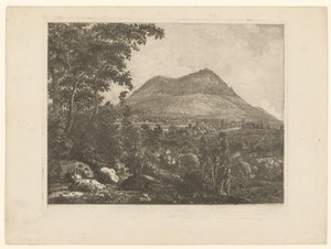 Landscape with the Landeskrone Mountain near Görlitz by Christoph Nathe