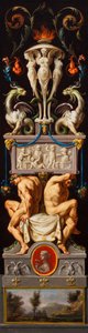 Study for a Composition with Ignudi and Grotesques and an Allegory of Sculpture by Christoph Unterberger